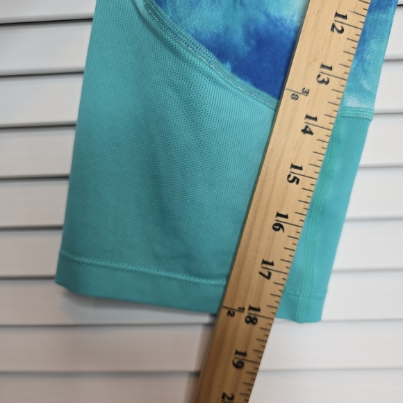 SPYDER Capri Leggings Blue Tie Dye Mesh Panel Crop Activewear Pants Women Medium - Picture 7 of 7